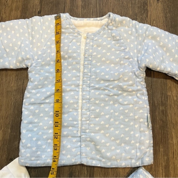 Kids Heart Shape White Blue Padded Matching Set Jacket/Pants Size 18-24 Months - Picture 12 of 12